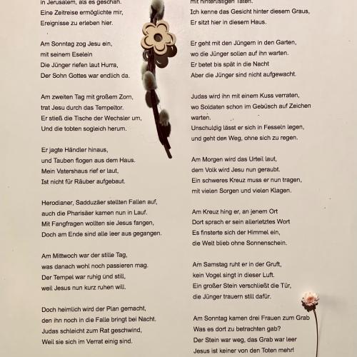 Ereignisse der Karwoche und darüber hinaus 01